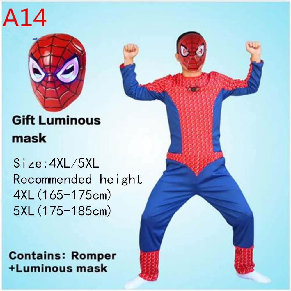 Маскарадный костюм для взрослых человек-паук, летучая мышь, Супермен, капитан, стальной костюм супергероя, Лига и подарочная маска - Цвет: A14