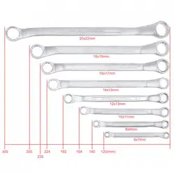 8 шт. 6*7-20*22 мм хром ванадиевый двойной гаечный ключ набор трещотки гаечный ключ набор для установки/обслуживания
