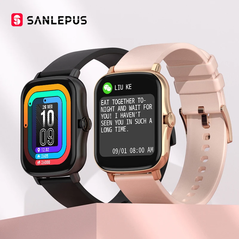 SANLEPUS 2021 nuevo reloj inteligente impermeable pulsera de las mujeres de los hombres Smartwatch con Monitor de ritmo cardíaco GTS 2 para Android iOS