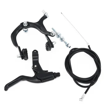

Bicycle Brake Side Pull Caliper Brake System Kit Bicycle Front/Rear W/ Handle Cable Made Of High Quality Aluminum Alloy