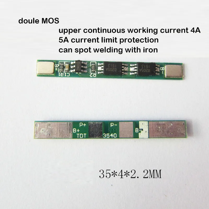 5 шт. 1S 3,7 V 18650 литий-ионная литиевая батарея Защитная плата пакеты BMS плата модуль Doule 2 MOS PCB может точечная сварка с железом
