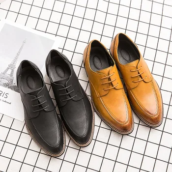 

Male Shoes Autumn Man Business Affairs Leather Shoes Male Sharp Casual Shoes Cock Wire Leisure Time Shoes Asparagus
