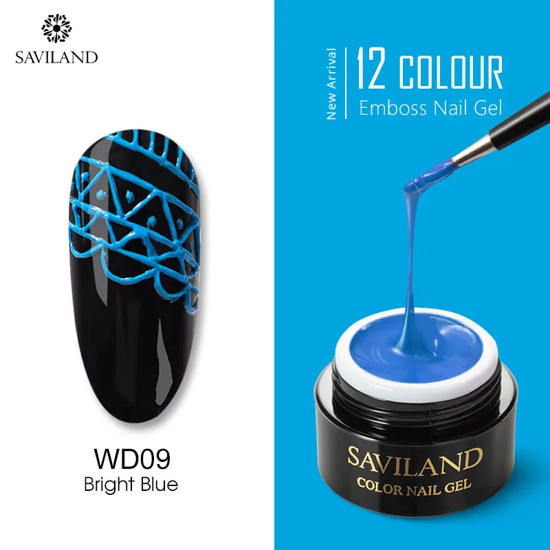 WD09 SAVILAND 3D Выбивает гель лак резьба живопись гель паста гель лак 2 в 1 гель лак украшения для ногтей дизайн свитер гель лак - Цвет: WD09