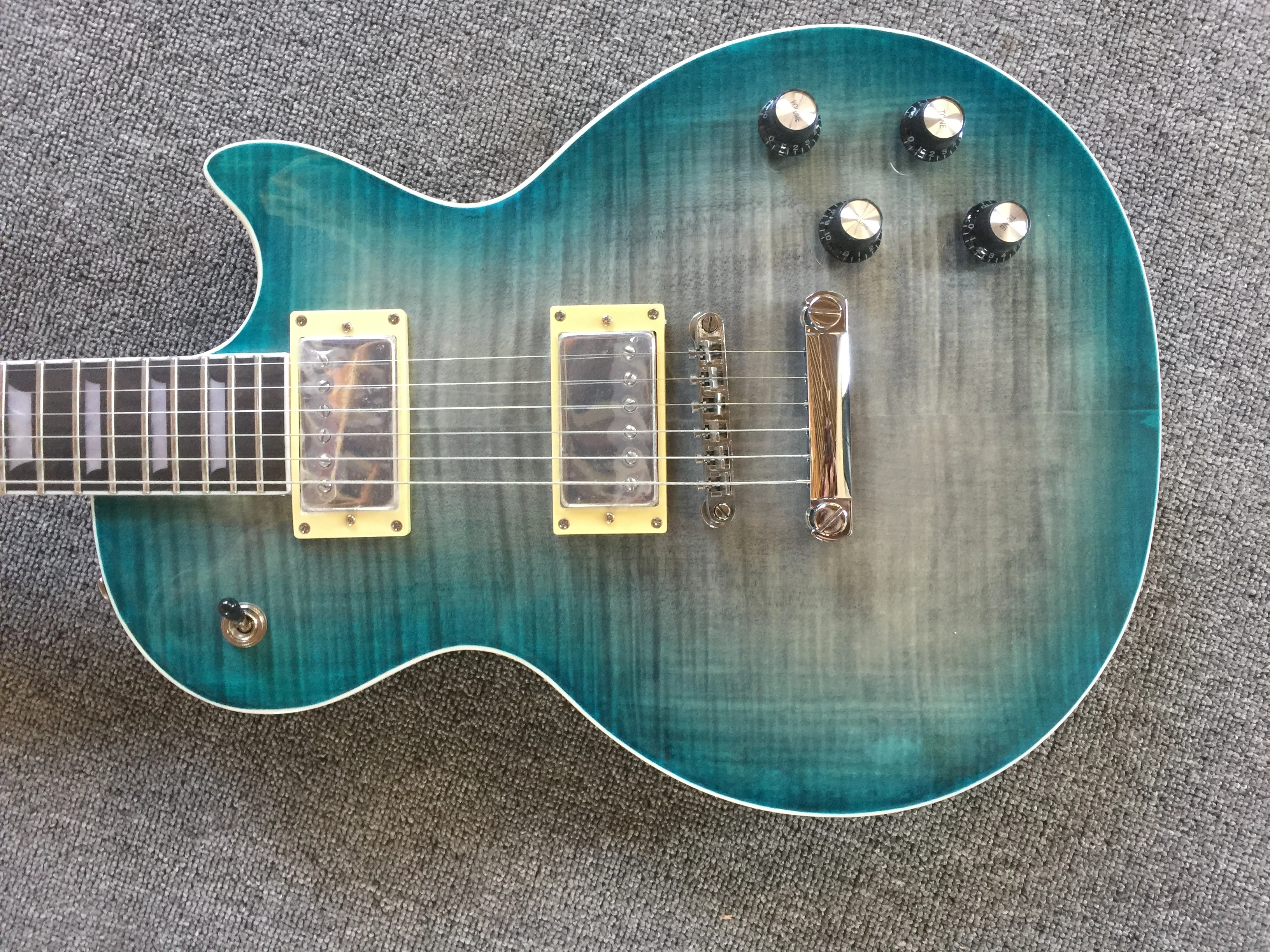 

Electric Guitar/Front Light Blue Back Log High Quality Guitar/Customizable Chinese Electric Guitar