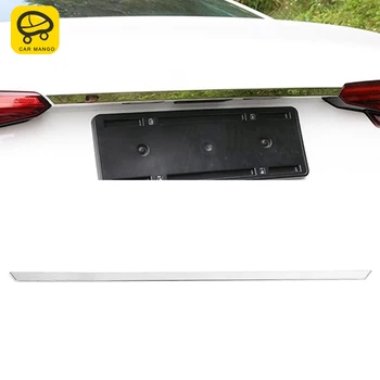 

CarManGo Car Accessories Trunk Door Tail Gate Pad Trim Sticker Stainless Chrome Decoration for Audi A4 S4 B9 2017-2020