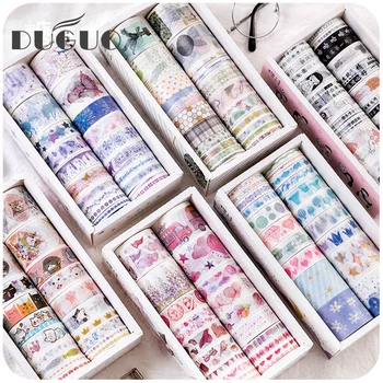

DUGUO cute stationery 20 rolls and paper tape small fresh character PDA paper tape set diy decorative stickers kawaii supplies