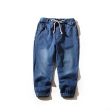 Мягкие Весенние новые стильные детские вязаные ковбойские брюки с украшением в виде жареного цыпленка