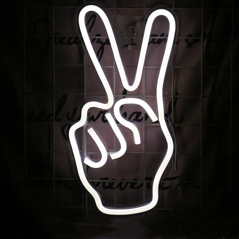 Colorful LED Neon Lamp USB Alpaca Dolphin Star Rainbow Cloud  Hustle Led Backplane Neon Light for Home Decoration Night Light 5