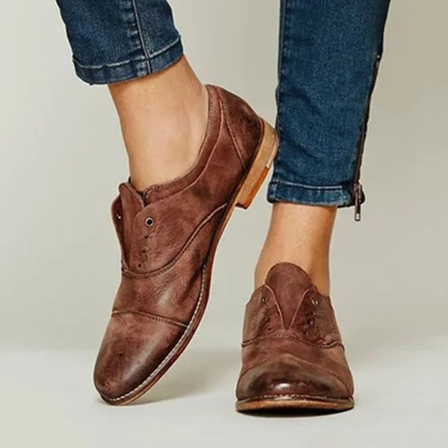 

Popular 2019 Spring And Autumn New Products High Quality Pure Leather Women's Shoes Non-slip Fashion Simple Deodorant Round Head