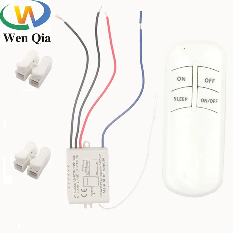 

433Mhz light switch Universal Wireless Remote Control rf Relay Receiver AC220V 1 Ch ON/OFF and Remote LED/fan lamp controller