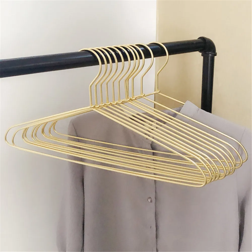 

5/10 Pcs Clothes Hangers Thicken Aluminum Alloy Drying Racks Seamless Anti-slip Windproof Anti-rust Clothing Hanger Organization