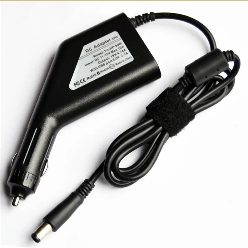 

90W 19V 4.74A 7.4x5.0mm Laptop Car Charger QC 3.0 USB Power Adapter for hp Pavilion DV4 DV5 DV6-1355dx DV7 G60 Laptop Phone