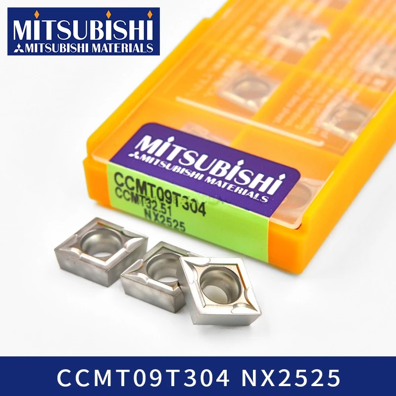 Insertos Mitsubishi CCMT09T304 CCMT09T308 NX2525 оригинальные твердосплавные вставки для токарного станка с ЧПУ держатель токарного инструмента CCMT09T3