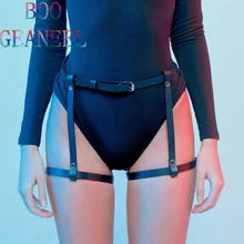 BOOGEANEEL Женская искусственная кожа на ногу подвязка Жгут Регулируемый кожаный бондаж Пояс Талия тело БДСМ сексуальный панк стиль подтяжки