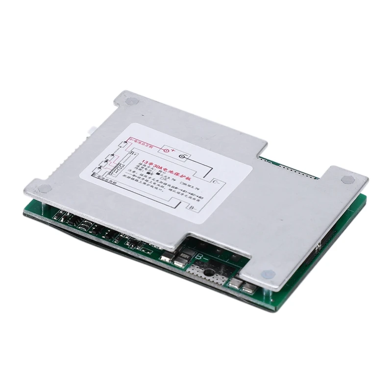 

13S 48V 30A Li-Ion Lipolymer Battery Protection Board BMS PCB Board with Balance Heatsink for E-Bike EScooter