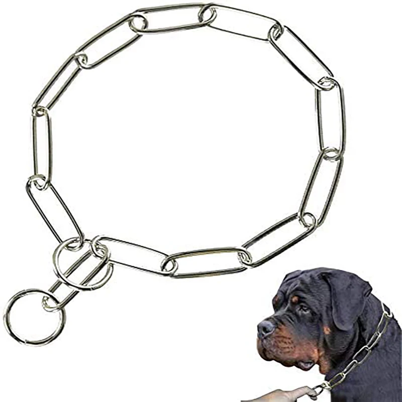 Dog Collar Pet Collar 202 Stainless Steel Metal Choke Collar 1pc/lot
