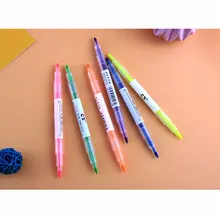 Двойной наконечник кисти Маркер ручки хайлайтер Fineliners надписи каллиграфия маркеры рисования школьные наборы для рисования двойной маркер ручка