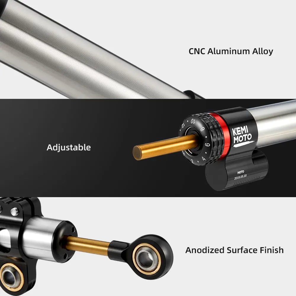 Универсальный мотоциклетный Регулируемый рулевой демпфер стабилизатор для Yamaha MT 09 10 для YZF R6 для KAWASAKI Z1000 Z750 ninja 400 350
