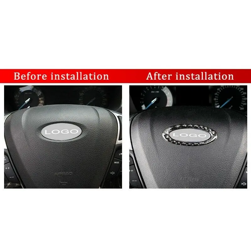 Углеродный волоконный стиль руля маркировки подходит для Ford Fusion Mondeo 2013- внутренние молдинги
