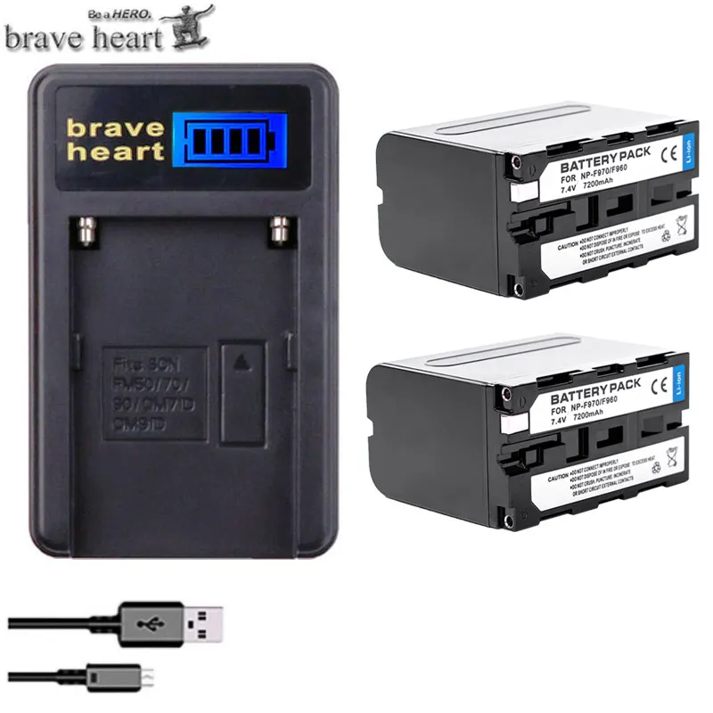 2 PEZZI 7.4V 8800Mah NP-F970 Batteria Per Sony NP F970 F750 F770 - Foto 10