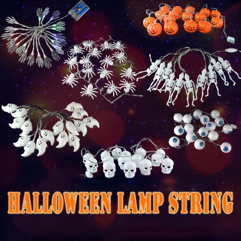 

LED STRING HALLOWEEN EVENT PARTY SKULL PUMKING EYEBALL GHOST HORROR House Home Wire String Battery Party DIY Decoration Festival