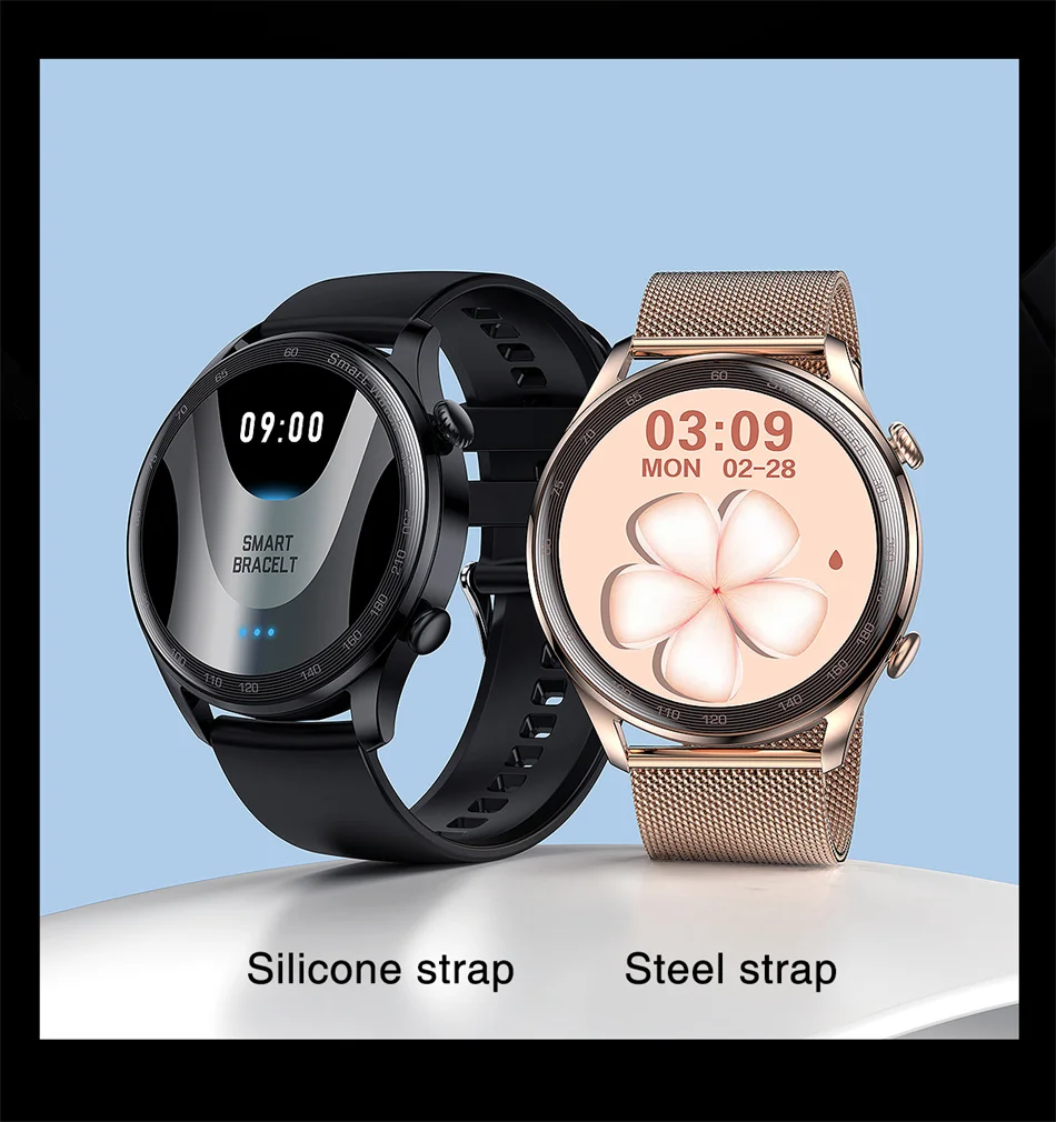 2022 New Bluetooth Call Smart Watch Men Women Heart Rate Monitor Fitness Tracker Music Player 1.36Inch 390*390 HD Smartwatch+Box