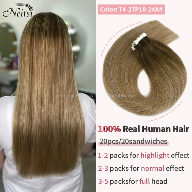 Neitsi Mini Tape In Human Hair Adhesive Extensions 12