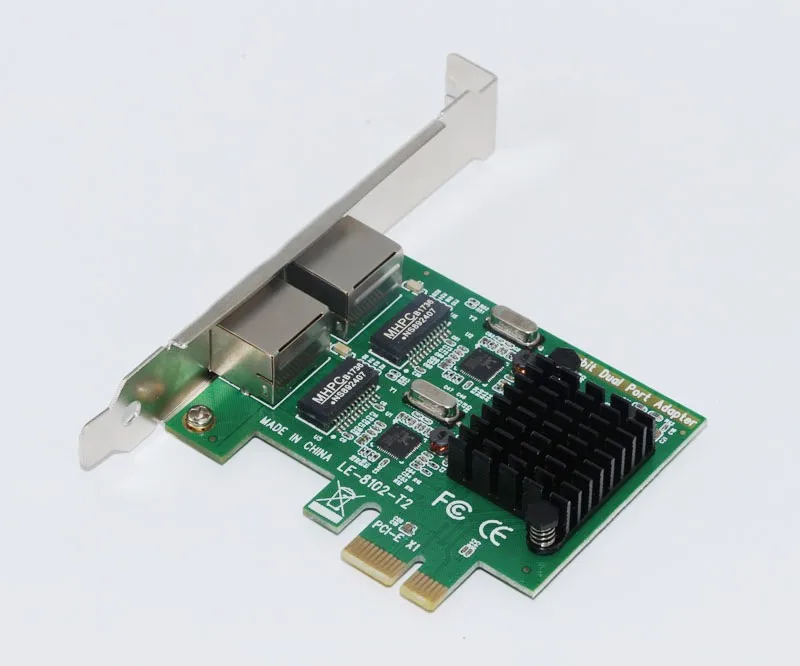 Высококачественная сетевая карта Gigabit Ethernet PCI-Express сетевая карта 1000 м PCIE 2 порта RJ45 NIC сервер Lan адаптер для настольного ПК