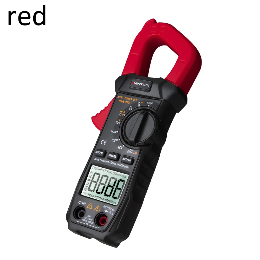 ST209 Цифровой мультиметр клещи True RMS DC/AC токовые клещи вольтметр Автоматический диапазон