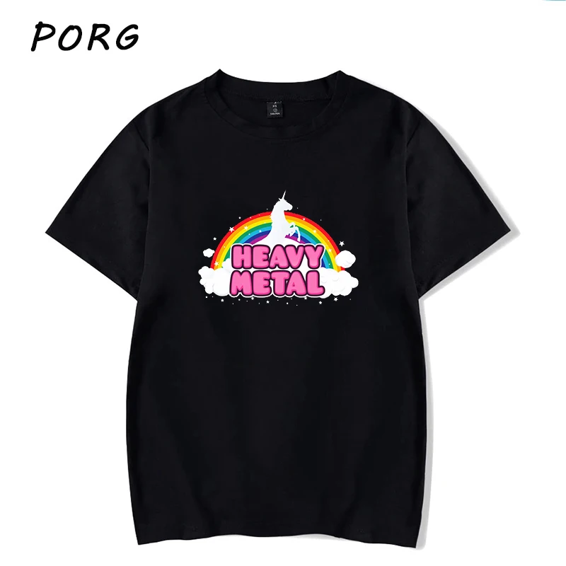 Забавный единорог Радуга Мош пародия черная женская футболка Harajuku футболка Kawaii Готическая Эстетическая уличная одежда Camisetas Verano Mujer