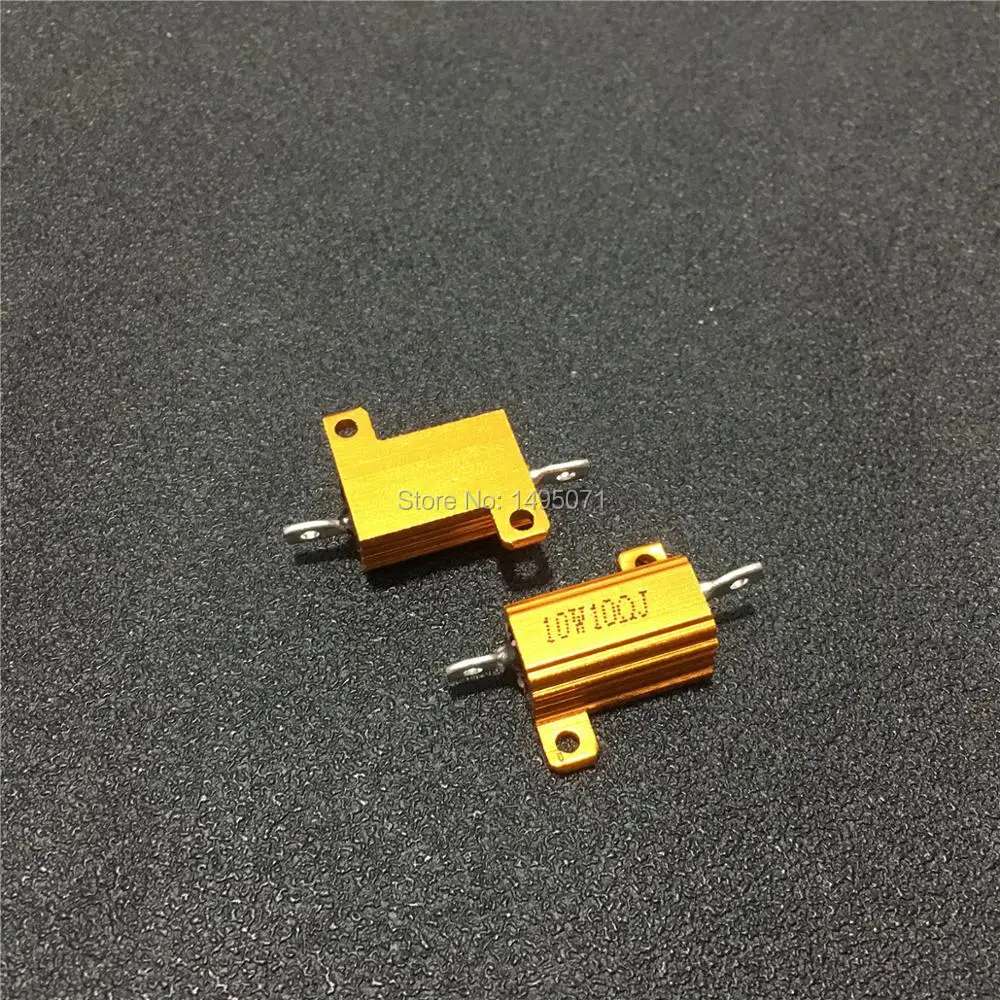 2 шт./лот RX24 10 Вт 0.1R до 10K Ом алюминиевый корпус мощный проволочный резистор
