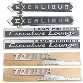 

60th Anniversary Excalibur Logo Auto Rear Badge Trunk Decal Sticker for Toyota Land Cruiser V6 V8 Prado VXL TXL Car Side Emblem