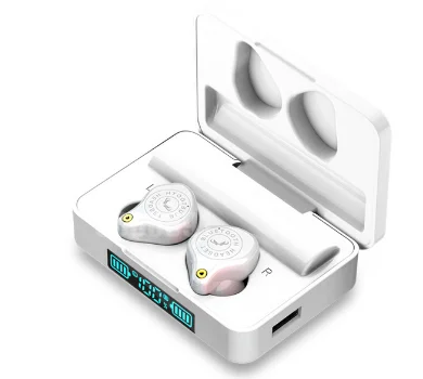 white Беспроводные Bluetooth наушники, водонепроницаемые, с сенсорным управлением, TWS, Bluetooth 5,0, наушники для телефона xiaomi, с 3600 мАч, чехол для зарядки - Цвет: white