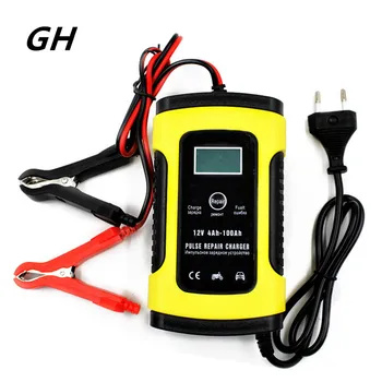 

GH Automatic Car Battery Charger 110V to 220V To 12V 6A Intelligent Fast Power Charging Wet Dry Lead Acid Digital LCD Display