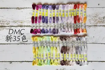 

Top 35 NEW DMC Colors Cotton Floss Cross stitch Embroidery Thread 6 strands Double Mercerized Singed Egyptian long