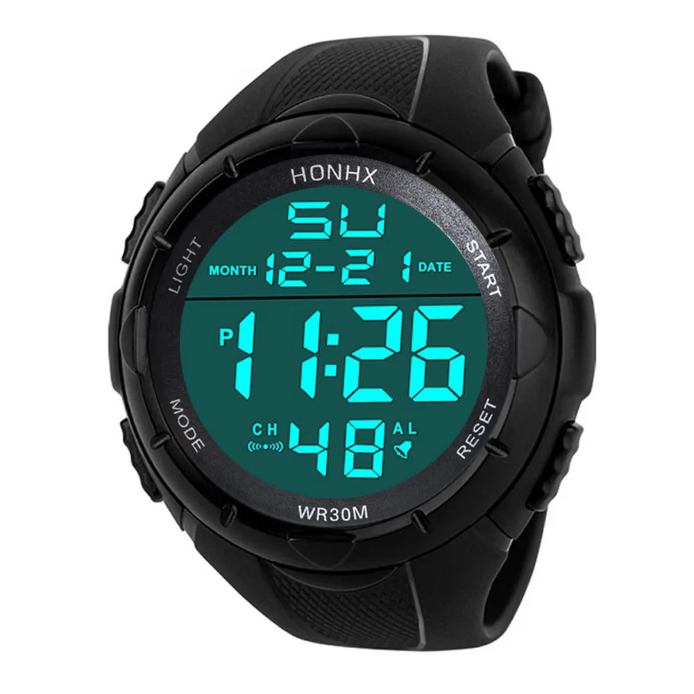 Fashion Men Led Digital Watch Waterproof Date Military Sport Rubber Quartz Watch Alarm Sport Digital Watches Reloj Hombre 2022 