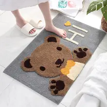 TPFOCUS Mat Water Absorption Nonslip Cartoon Microfiber Doormat for Home Bathroom rectangle machine weaving Latex bottom