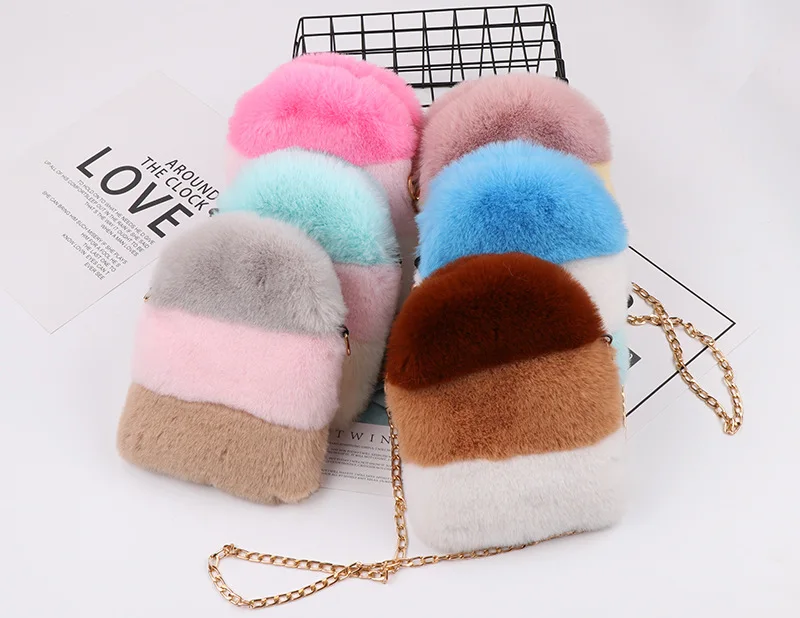 

Jodimitty Faux Fur Crossbody Bags for Women Winter Purses and Handbags Girls Small Wallet Purse Tote Clutch Shoulder Bag Cute