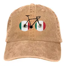 Регулируемая джинсовая бейсболка для мужчин и женщин, велосипедная Кепка с флагом Мехико для папы