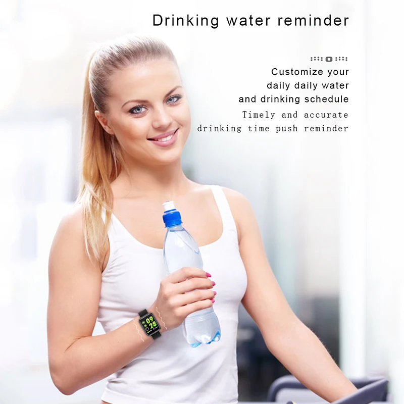 Smart Pedometer Blood Pressure Measurement Bluetooth Waterproof Fitness Tracker Watch Heart Rate Monitor Pedometer Women Men