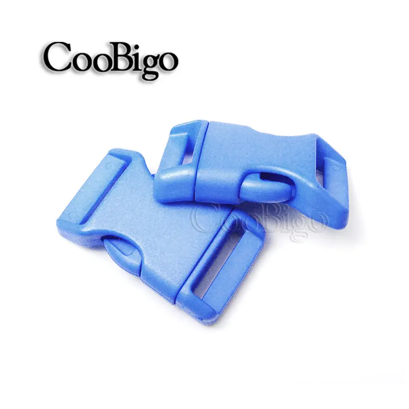LightBlue 10 шт. 3/" пластиковые цветные Контурные боковые пряжки, лямки, Размер 20 мм для рюкзака, паракорды для браслетов и сумок, запчасти - Цвет: LightBlue