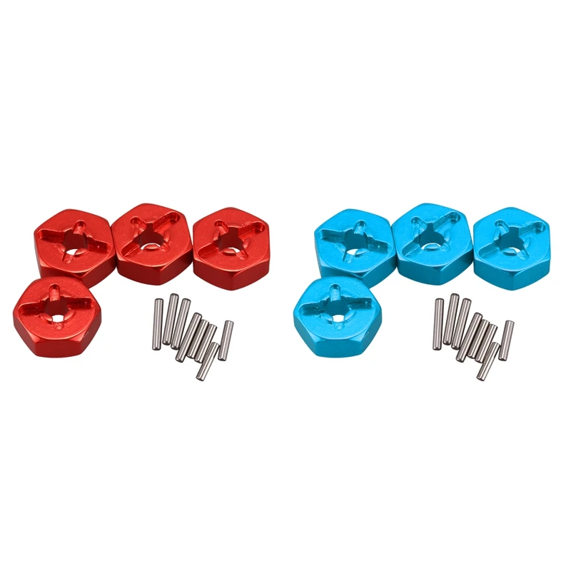 8Pcs Metal Wheel Hub Hex Drive Adapter For Wltoys 144001 124019 RC Car Parts