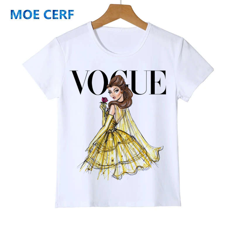 Cartoon Kid T Shirt Children's Tops Tees 3D VOGUE Princess Print Tees Girls& Boys Fashion Queen Tshirt Y42-8 - Цвет: 8