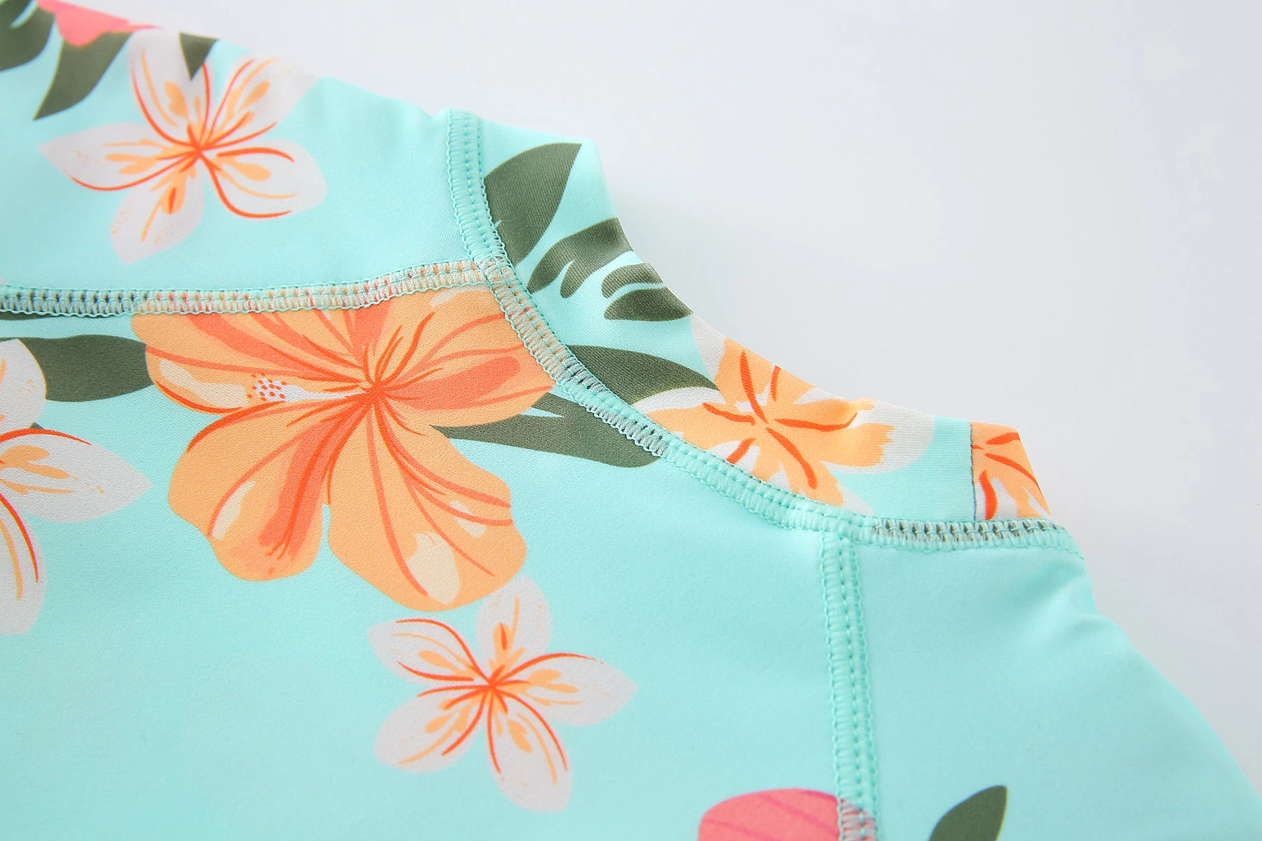 Wishere Separate Swimsuit Kids Swimwear Tankini Set UPF50+ Beachwear Short Sleeve Swimming Bath Clothing