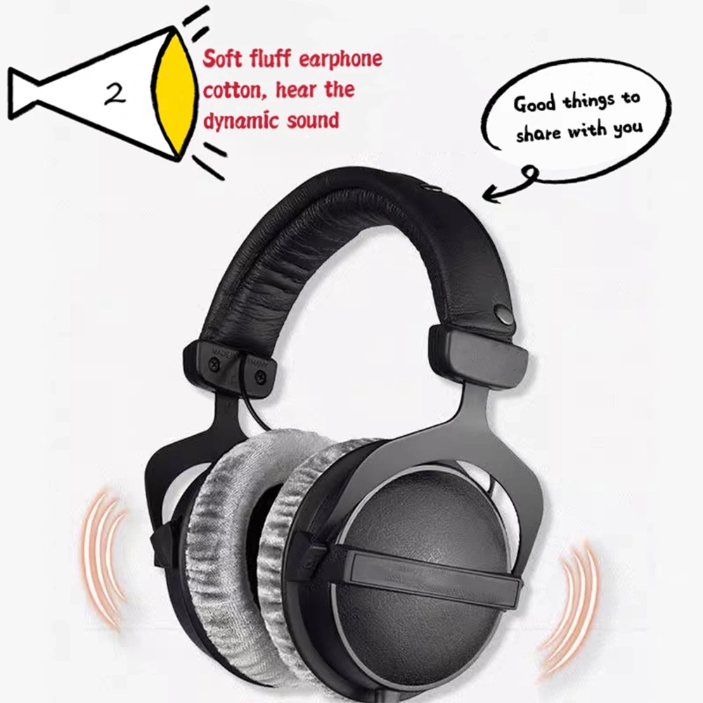 Фото Бархатные амбушюры для Superlux HD330 HD662 HD662B HD660 HD668B HD669 HD681 EVO HD681B бамперы Сменные накладки для гарнитуры чашки №3