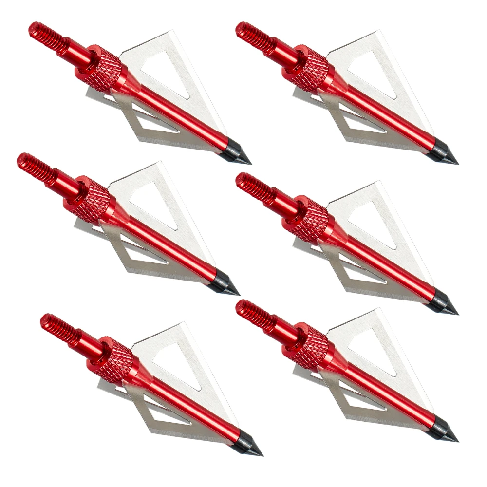 6 шт. стрелы из нержавеющей стали с 3 лезвиями для стрел|3 blade broadheads|hunting arrow headsarrow head