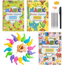 

2 Magic Book Free Copy Practice Notebook Kids Reusable Letter Book Montessori Calligraphy Writing Notebook Student Study School