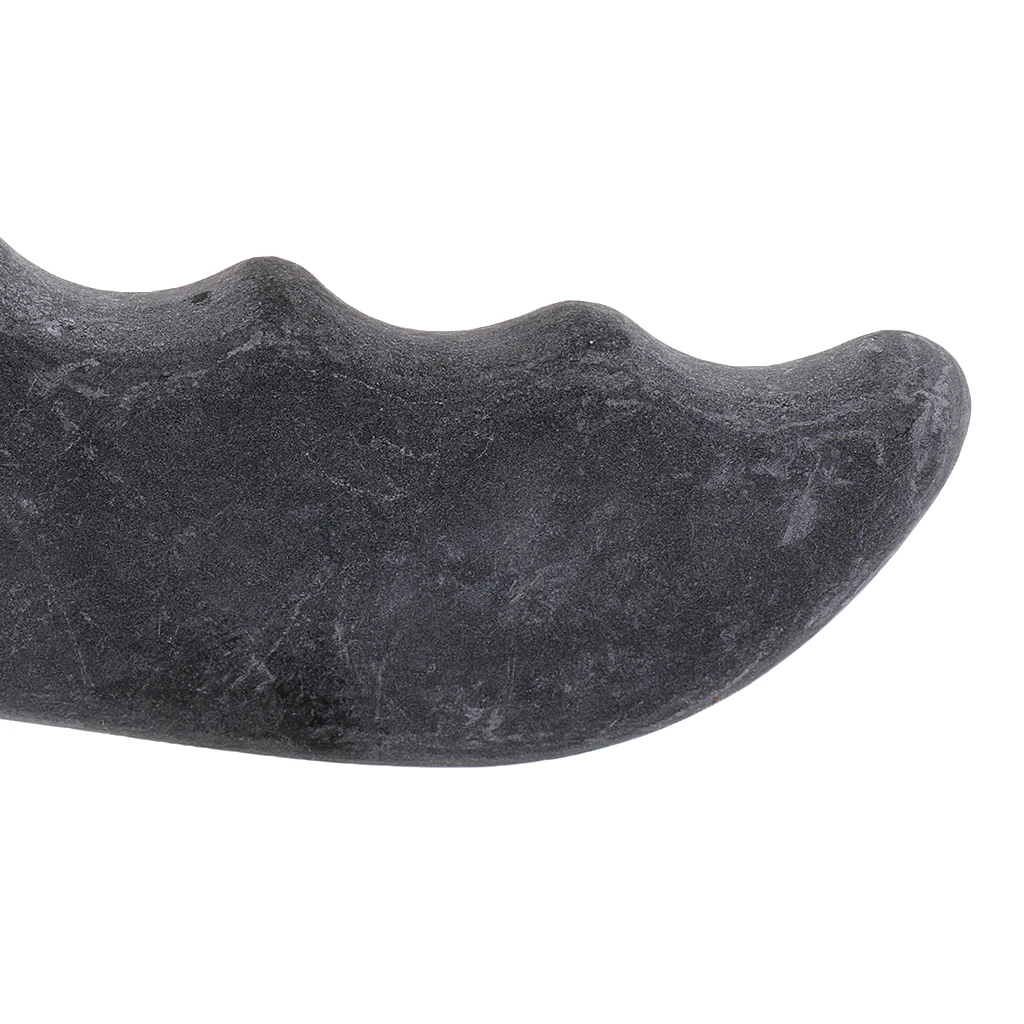 Black Natural Lava Stone Guasha Board Scraping Massage Scraper Tool T Shaped - Effectively on Neck, face, Hand, Back and Foot