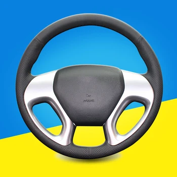 

Car Braid On The Steering Wheel Cover for Hyundai ix35 2011-2015 Tucson 2 2010 2011 2012 2013 2014 2015 Steering Wheel Covers
