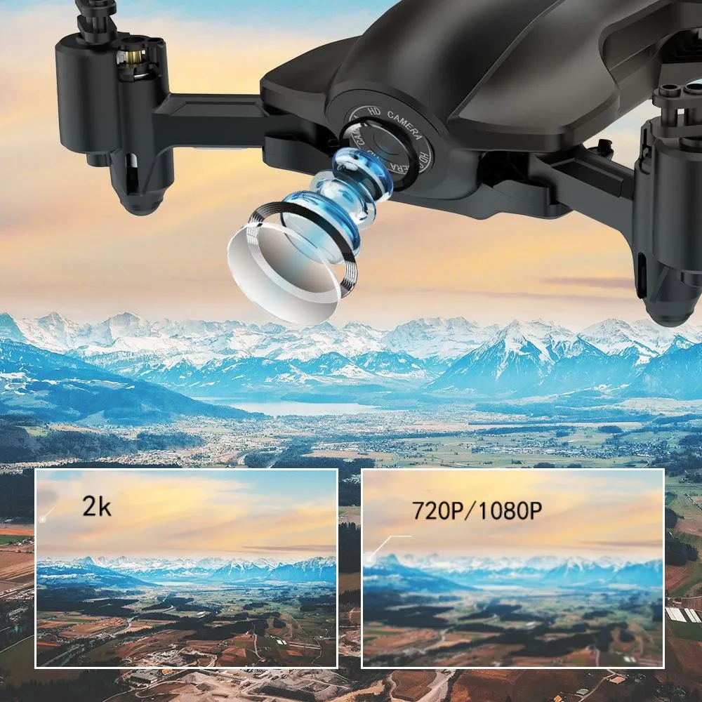Складной GPS Квадрокоптер Holy Stone HS165 с разрешением 2K и HD камерой|Радиоуправляемые